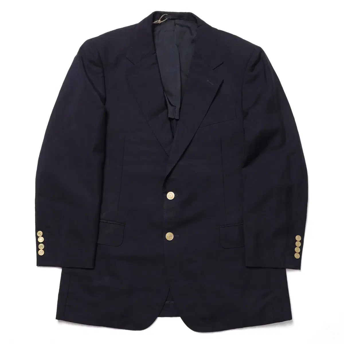 버버리 2B Gold Button Wool Blazer